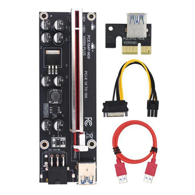 Pci Express Multiplier Pcie 1X To 4/5/6 USB 3.0 Expansion Card Pcie 1 To 4 Hub Riser 009S Pci Express X16 For BTC Mining