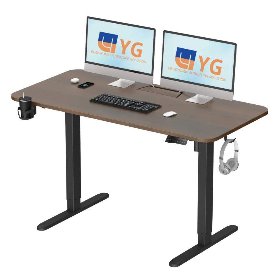Modern Home Office Autonomous Smart Desk Motion Wise Electric Height Adjustable Lap Table Metal Panel Design Durable Stainless