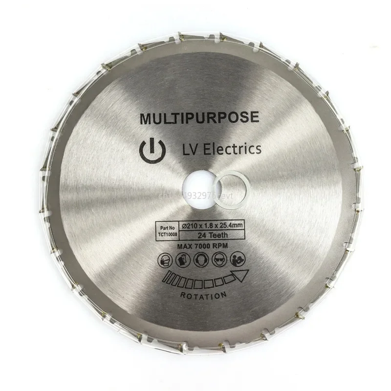 1Pc 24T New Arrival 210mm Circular Saw Blade Disc Wood Metal Saw Blade Mayitr for Rage Rage4 RageB 25.4mm Bore Evolution