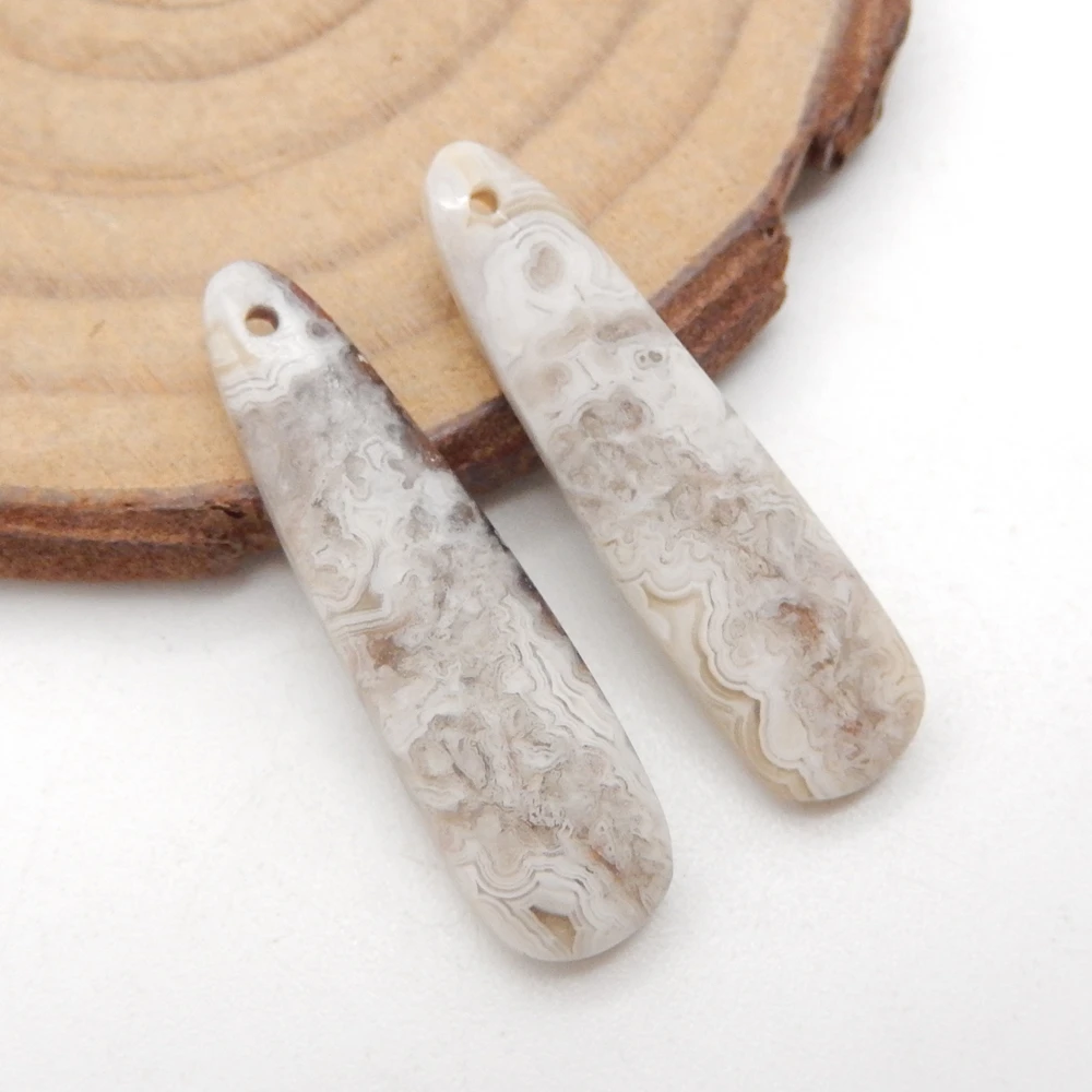 Natural Crazy Lace  Agate  Earrings For Women,Simple Handmade DIY Jewelry Gemstone