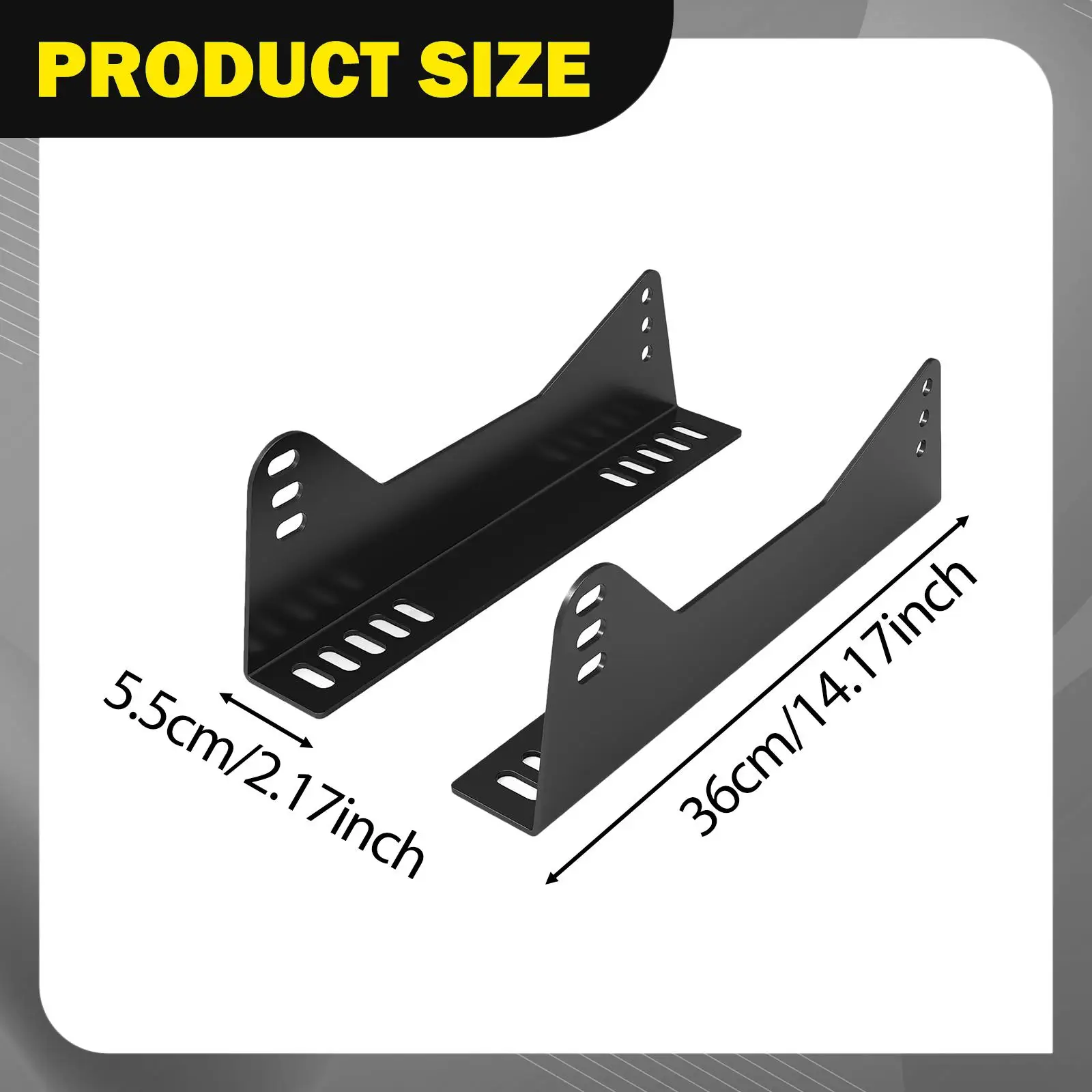 L Shape Metal Iron Race for seat Brackets Easy Install Professional Side Mount Bracket Kit Universal for Car Bucket Seats
