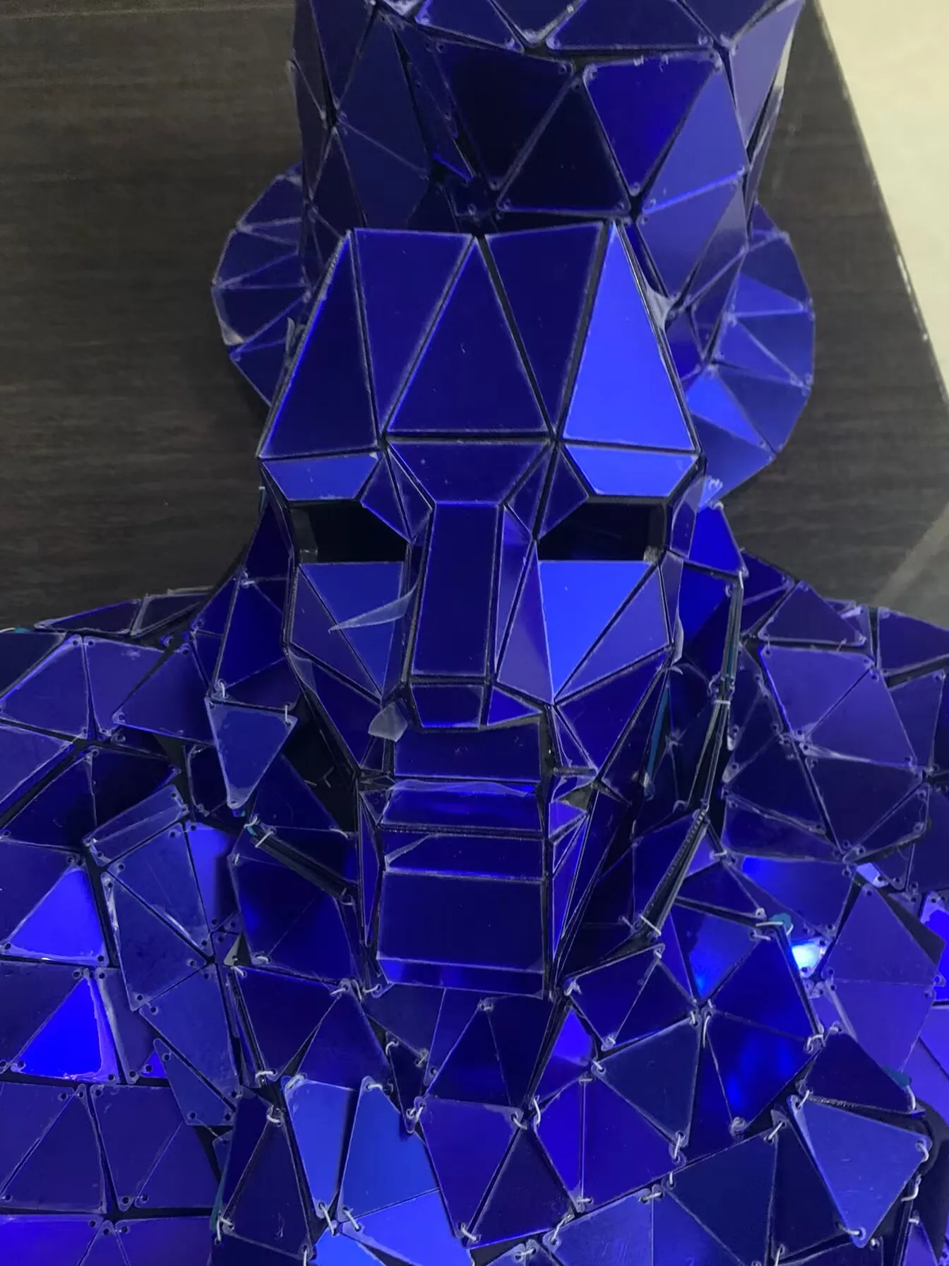 Niebieskie lustra Męskie kostiumy tancerzy srebrny kostium lustrzany pokaz sceniczny robot kostiumy taneczne impreza halloween taniec laserowy