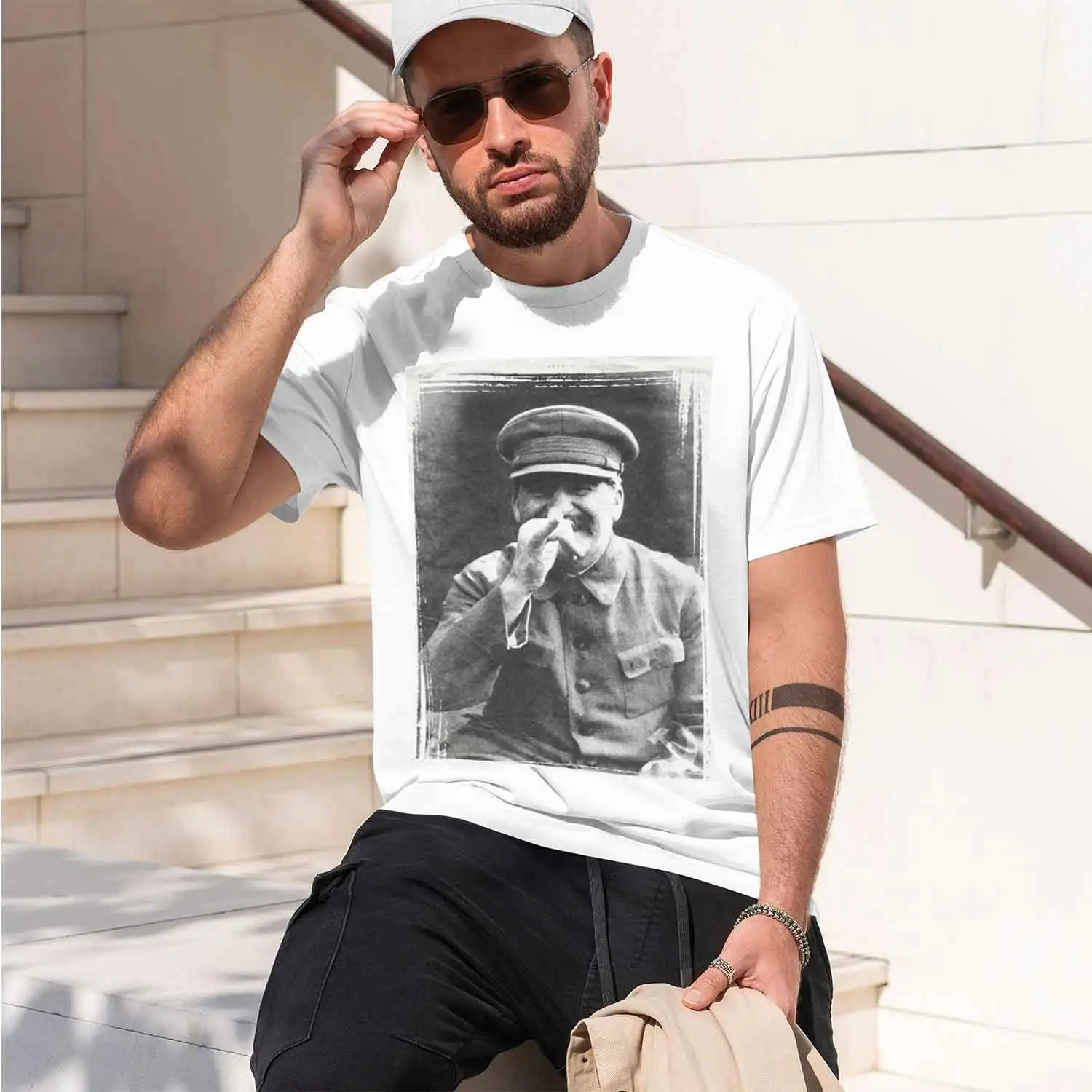 Funny Humor Stalin Jokes USR Russia T Shirt. New Short Sve O-Neck T-shirt Casual Clothing Mens 2026 New Model Short-sleeve crewn