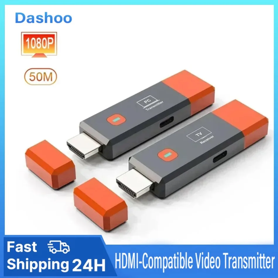 

50M 1080P HDMI-Compatible Wireless Video Audio Transmitter Receiver Wireless Display Adapter From PC to Projector & Monitor