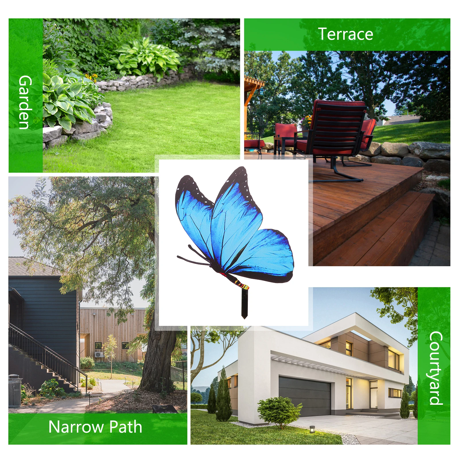 

Acrylic Butterflies Lawn Stake Lifelike Garden Decor Stake Durable Weather Resistant Yard Patio Decorative Stakes