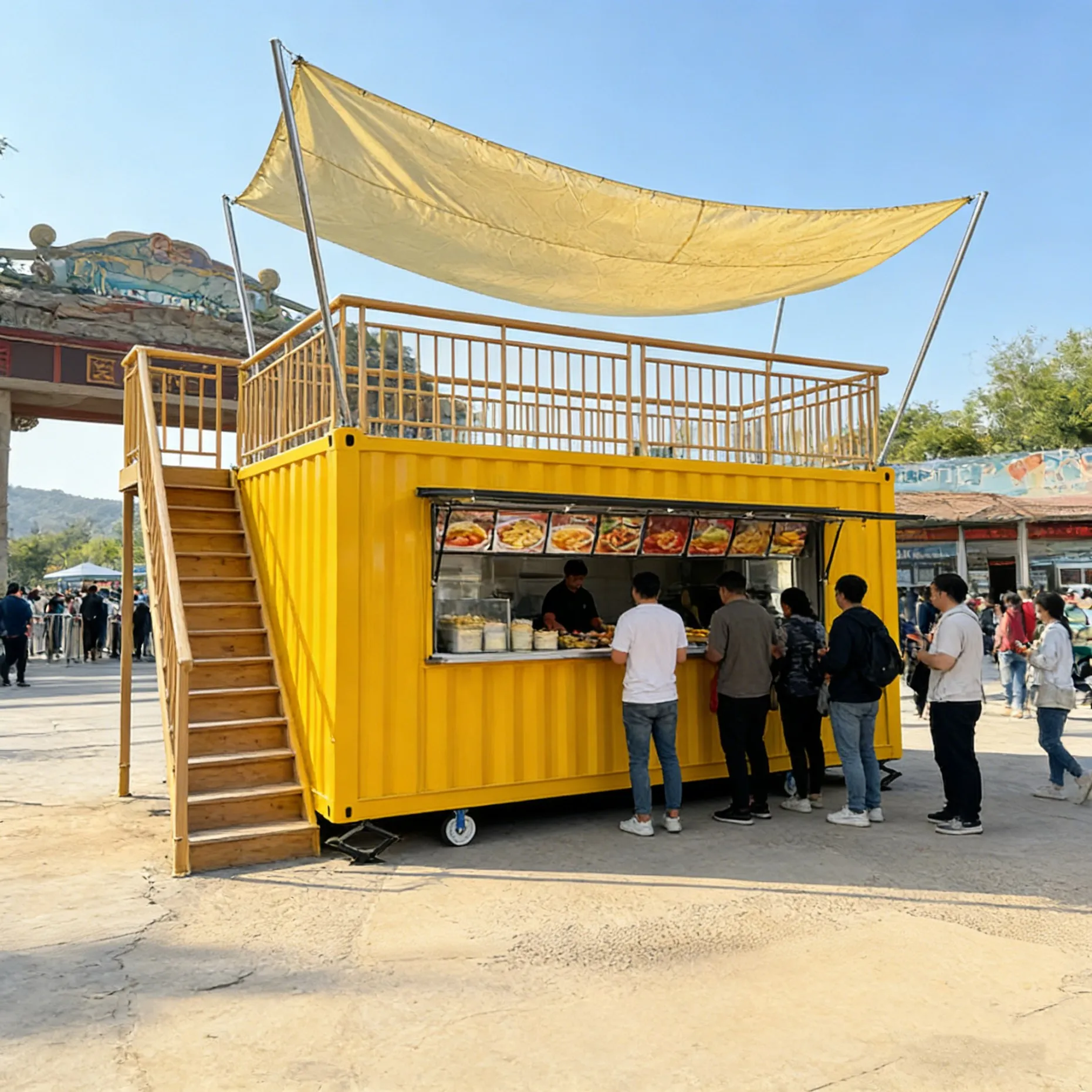 

Customized 20ft 40ft Prefab Mobile Steel Shipping Container Workshop Coffee Shops Restaurant Modular House Bar