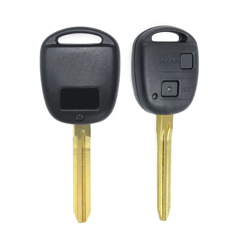 KEYECU 433MHz 4D67 4D68 Chip For Toyota Avensis Tarago Prado 120 RAV4 Kluger 2003-2009 2 Button Remote Key Fob Uncut Blade TOY43