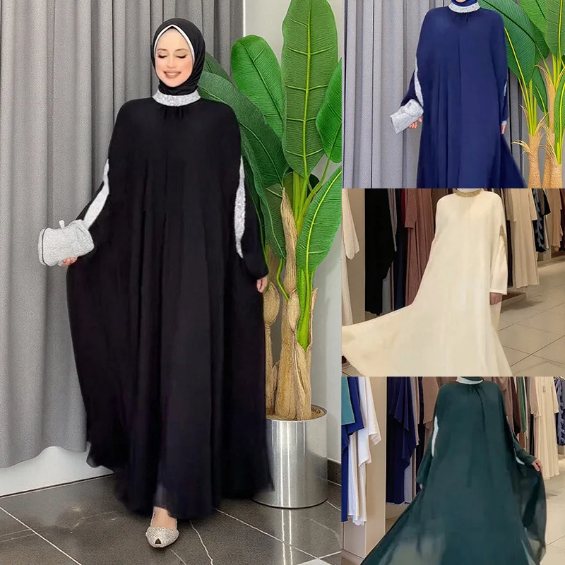 

3 шт. африканские платья для женщин, шифоновый хиджаб, халат бубу, Анкара, Дашики, комплекты платьев, кафтан, африканская одежда, Джеллаба Марокко, кафтан