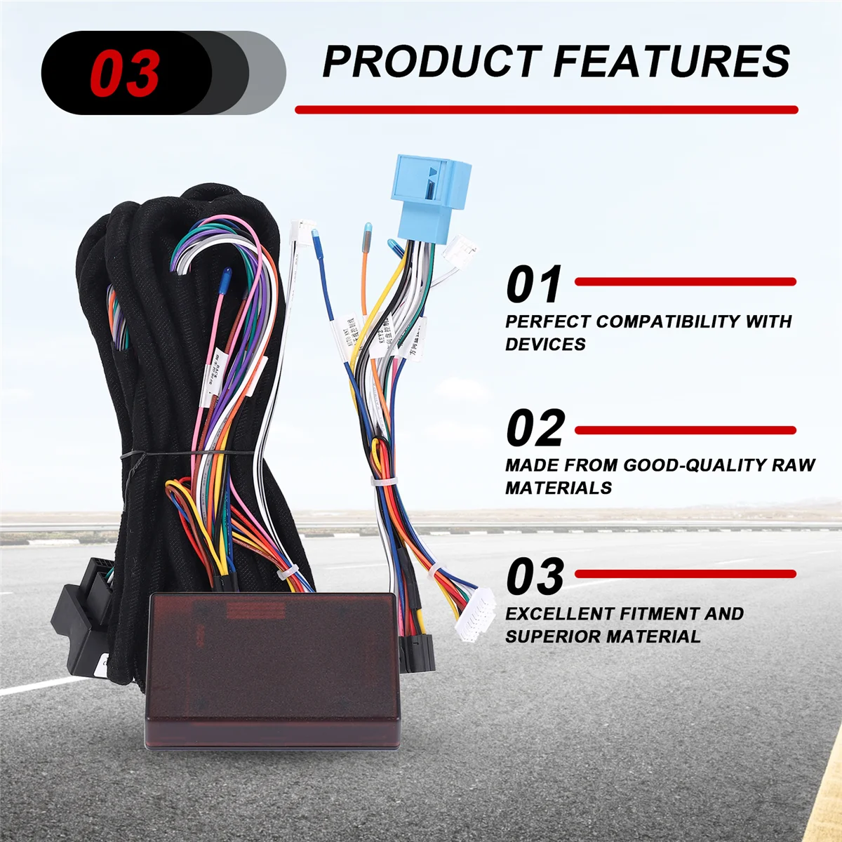 كابل تسخير الأسلاك الممتد 16Pin بطول 6 أمتار للسيارة مع مشغل ستيريو Canbus Super Hot ndroid