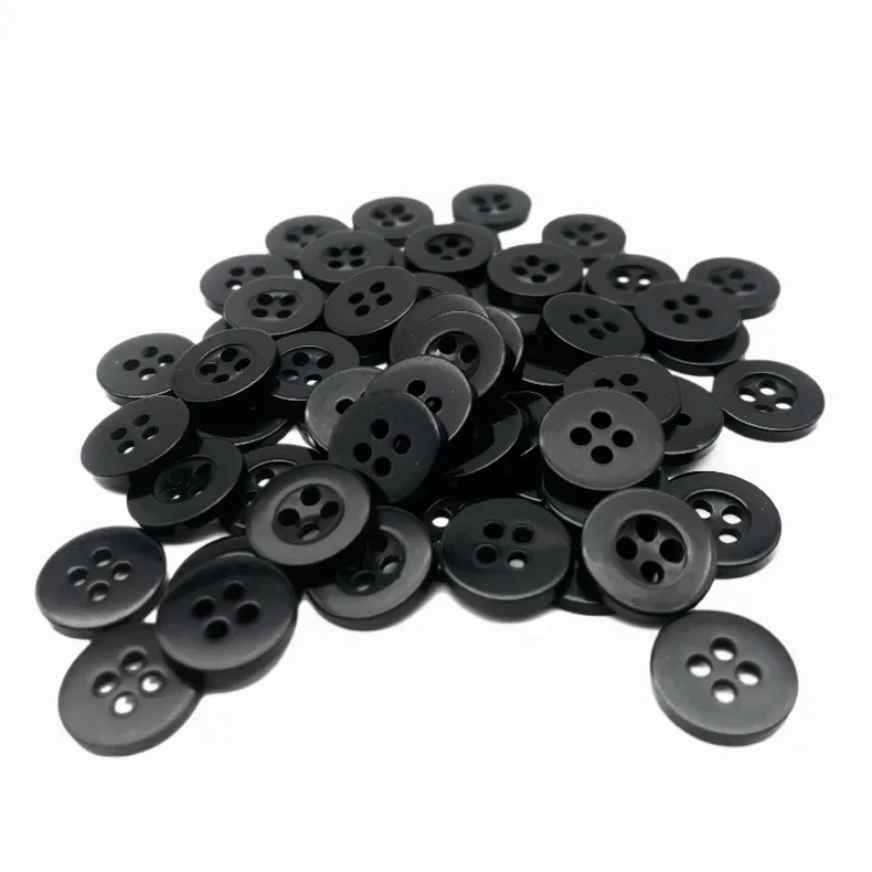 Buttons High-quality Fashion Resin Black and White Buttons Wide-brimmed Shirt Four-eye Buttons DIY High-end Clothing Accessories