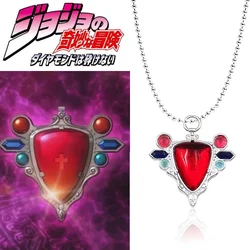 Anime JoJos Bizarre Adventure Gem Necklace Red Stone of Aja Cosplay Pendant Choker Necklace for Women Men Jewelry Accessories