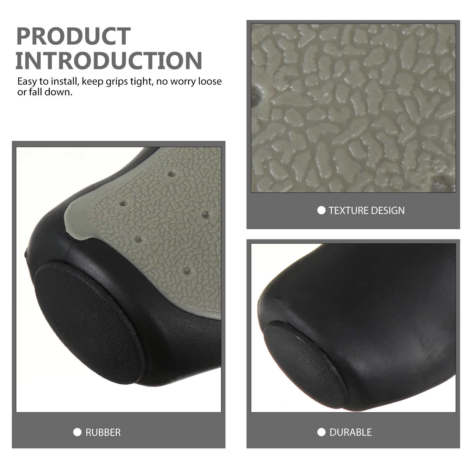 

2 Pcs Bike Grip Handle Bar Ergonomic Rubber Plastic Shock Proof Long Ride Pain Relief Mountain Road Bicycles Handlebar