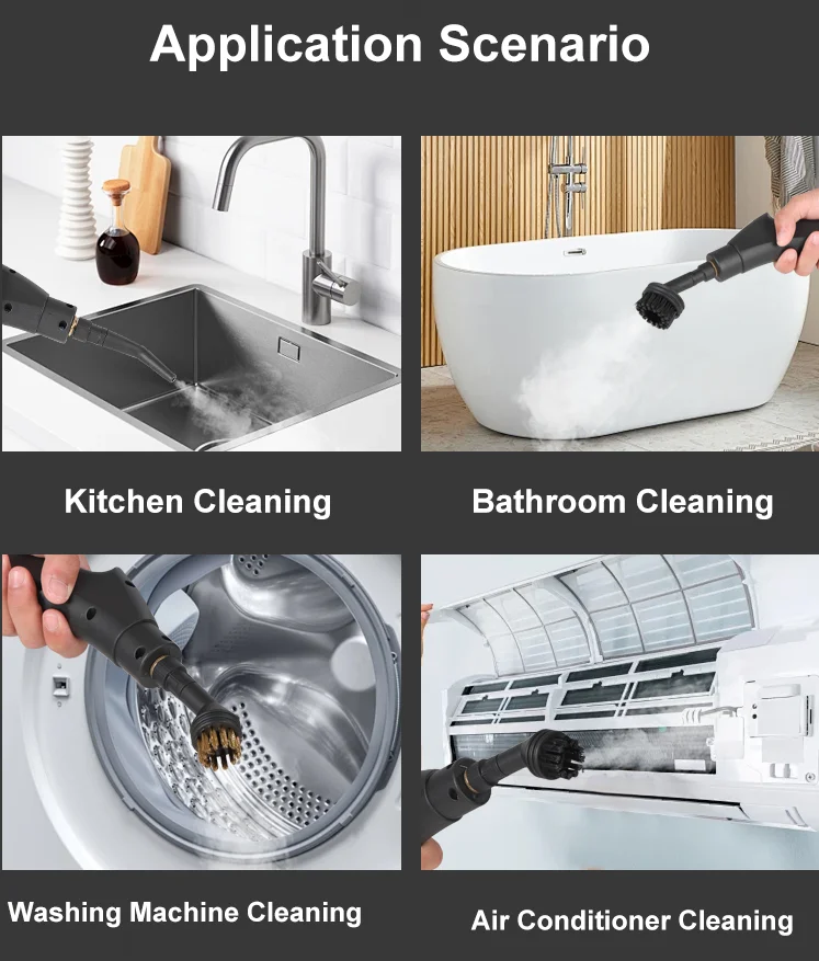 2025Portable Handheld High Pressure Steam Vacuum Cleaner Machine for Kitchen Bathroom Tile - Image 3