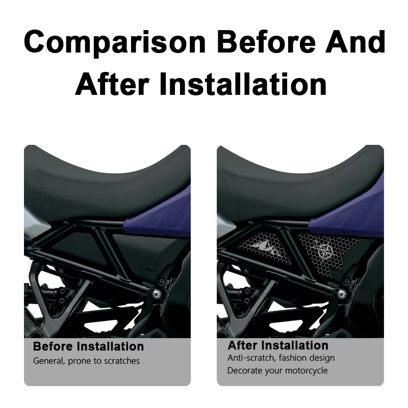 POSFIRA Motorcycle Rear Seat Panel Sticker Vinyl Decals for Suzuki V Strom 800 DE VStrom V-Strom 800DE 2023-2026 Accessories