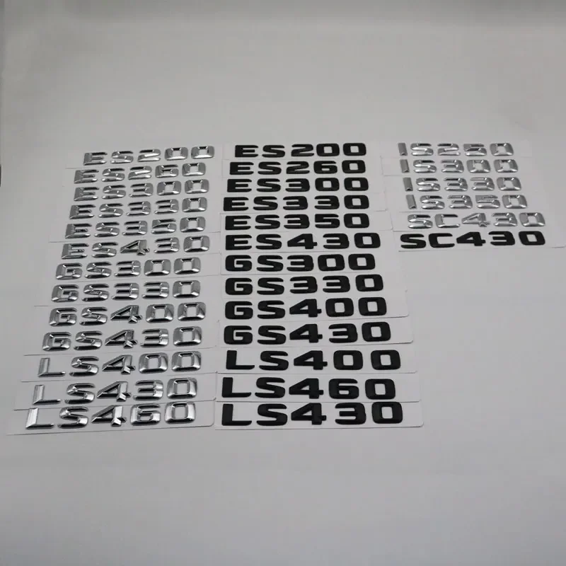 Car Sticker For ES300 ES330 ES350 ES430 IS250 IS300 LS400 SC430 Emblem Car Sticker Rear Trunk Badge Decal Accessories