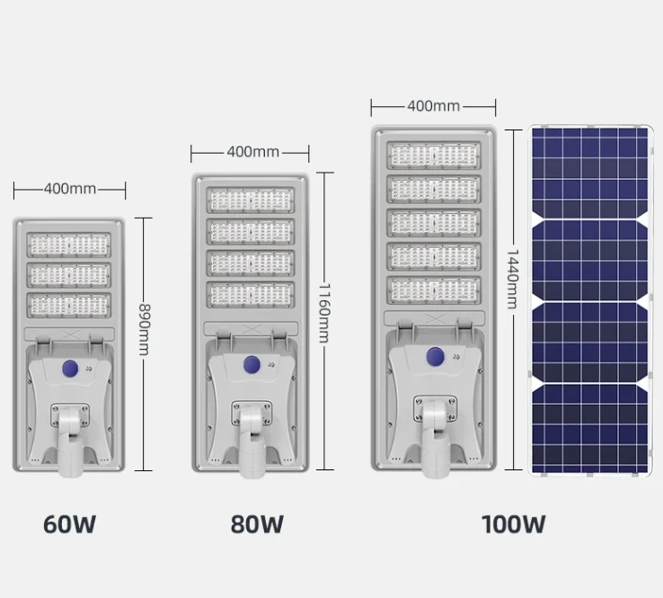 500w Saving Aluminum Smart Outdoor Waterproof Road Solar Power Led Split Street Lights with Motion Sensor