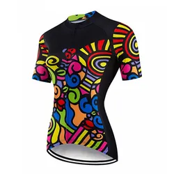 Women's Cycling Jersey Quick Dry Breathable Bike Shirts with Pockets, Bicycle Clothing for Road Biking Riding