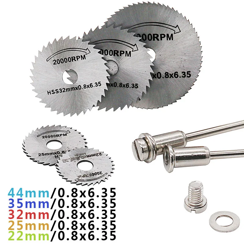 7PCS Saw ชุดใบปัดน้ำฝน Mini HSS ใบเลื่อยวงเดือนสำหรับไม้โลหะพลาสติกตัดแผ่นเจียรสว่านขัดอุปกรณ์เสริมเครื่องตัดดิสก์