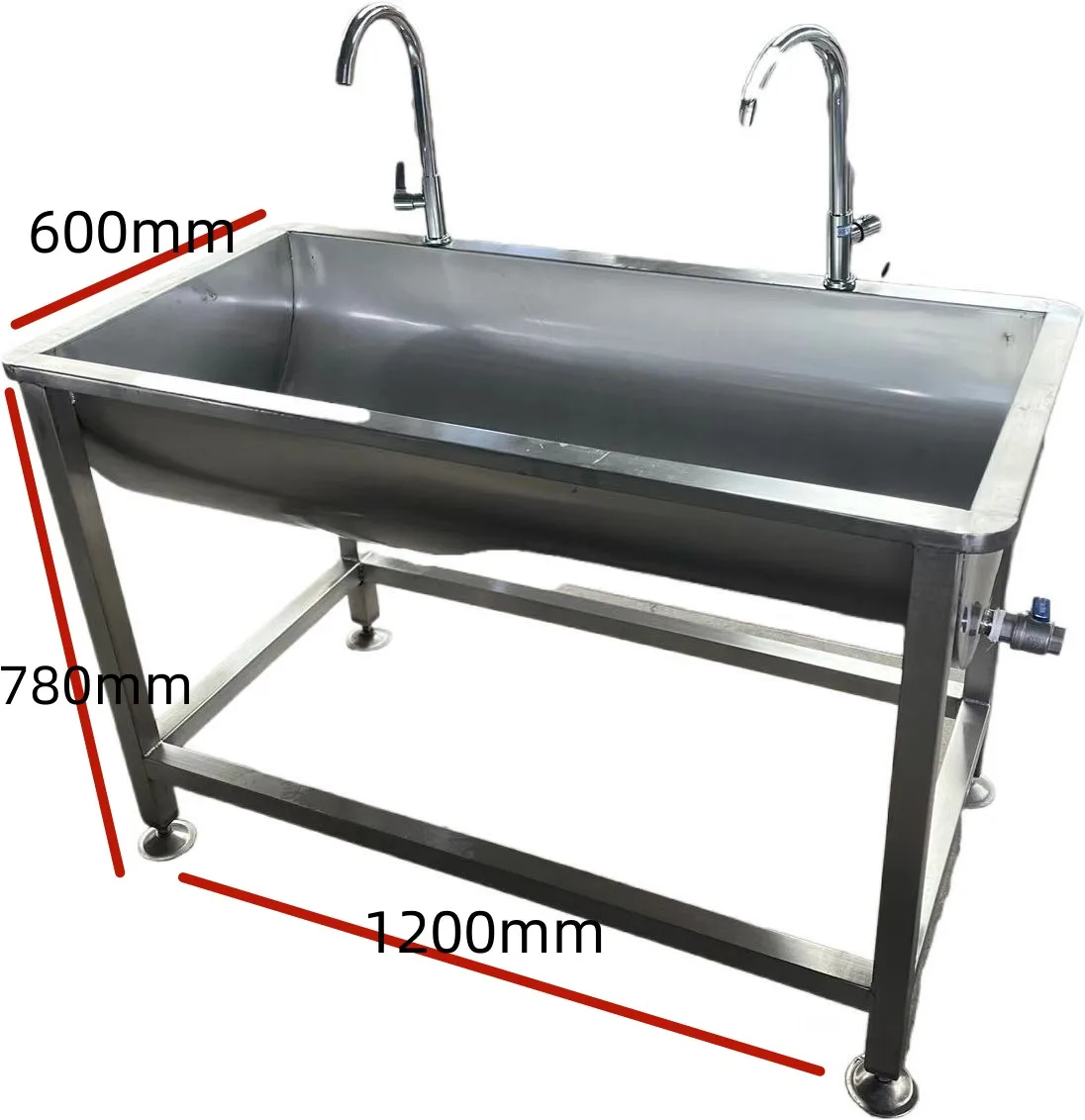 stainless steel chicken washing basin in slaughterhouse equipment