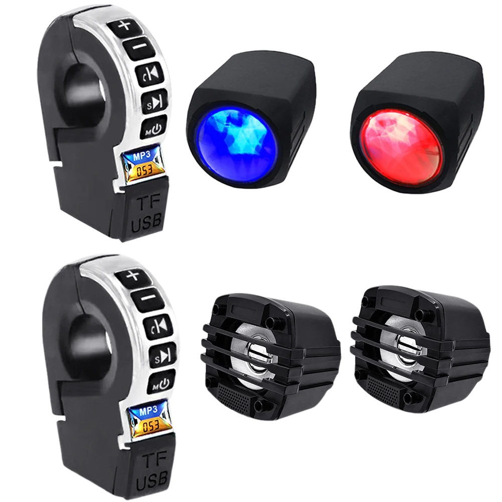

Speaker with Handle Switch Support FM Radio E-Bike Motorcycle Handlebar Audio Bluetooth-Compatible TF Card Playback & USB