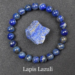 Real 5A Natural Lapis Lazuli Stone Beads Bracelet Homme Genuine Blue Lazurite Gem Original Natural Energy Stone Bracelet Jewelry