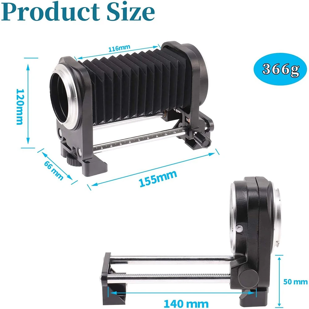 Fotga macro extensão fole dupla pista close-up lente da cavidade da pele para canon eos r3 r5 r6 r7 r10 rp r5c rf-mount câmera fole