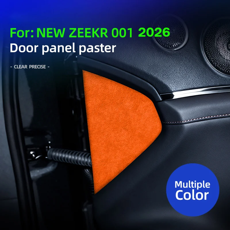 

For ZEEKR 001 2026, 001 TOP Super Suede Trim Sticker On The Triangular Panel Of The Car Front Door Panel Accessories