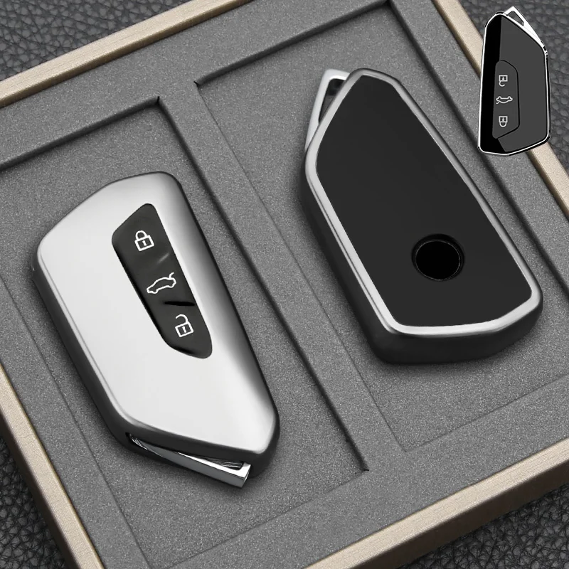 Fashion TPU Car Remote Key Case Cover Shell Fob For VW Volkswagen Golf 8 2020 Skoda Octavia A8 2021 SEAT Leon MK4 Accessories