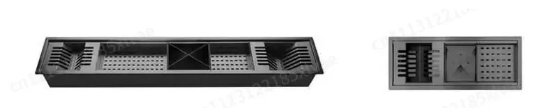 Cabinet Built-in Stainless Steel Bowl Shelf Multifunctional Kitchen Dish Storage Drying Rack