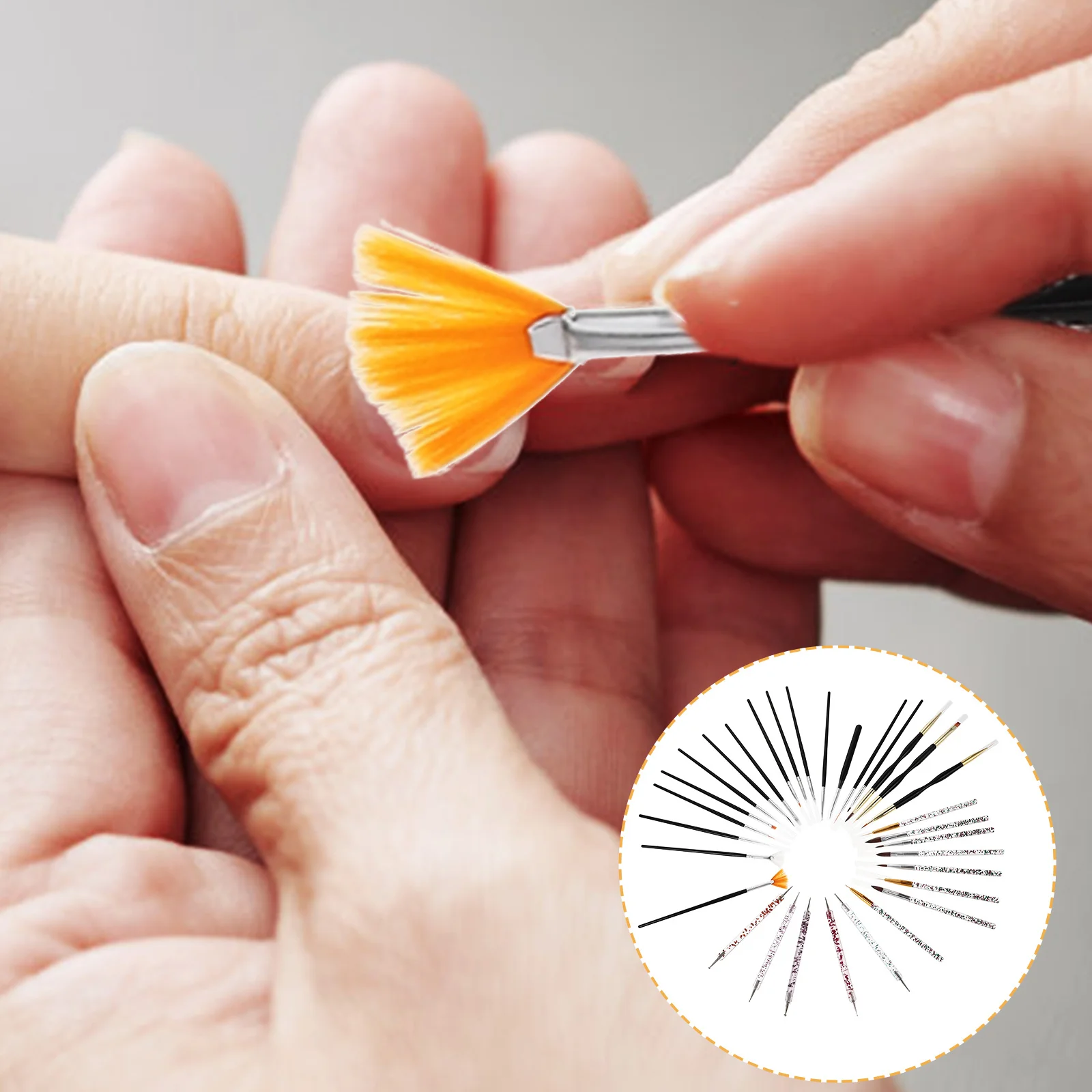 1 set 1 Set Of Art Brush Kit Professional Wear-Resistant Portable Nail Pens For Diy Manicure Design Dotting Tools Nail Supply