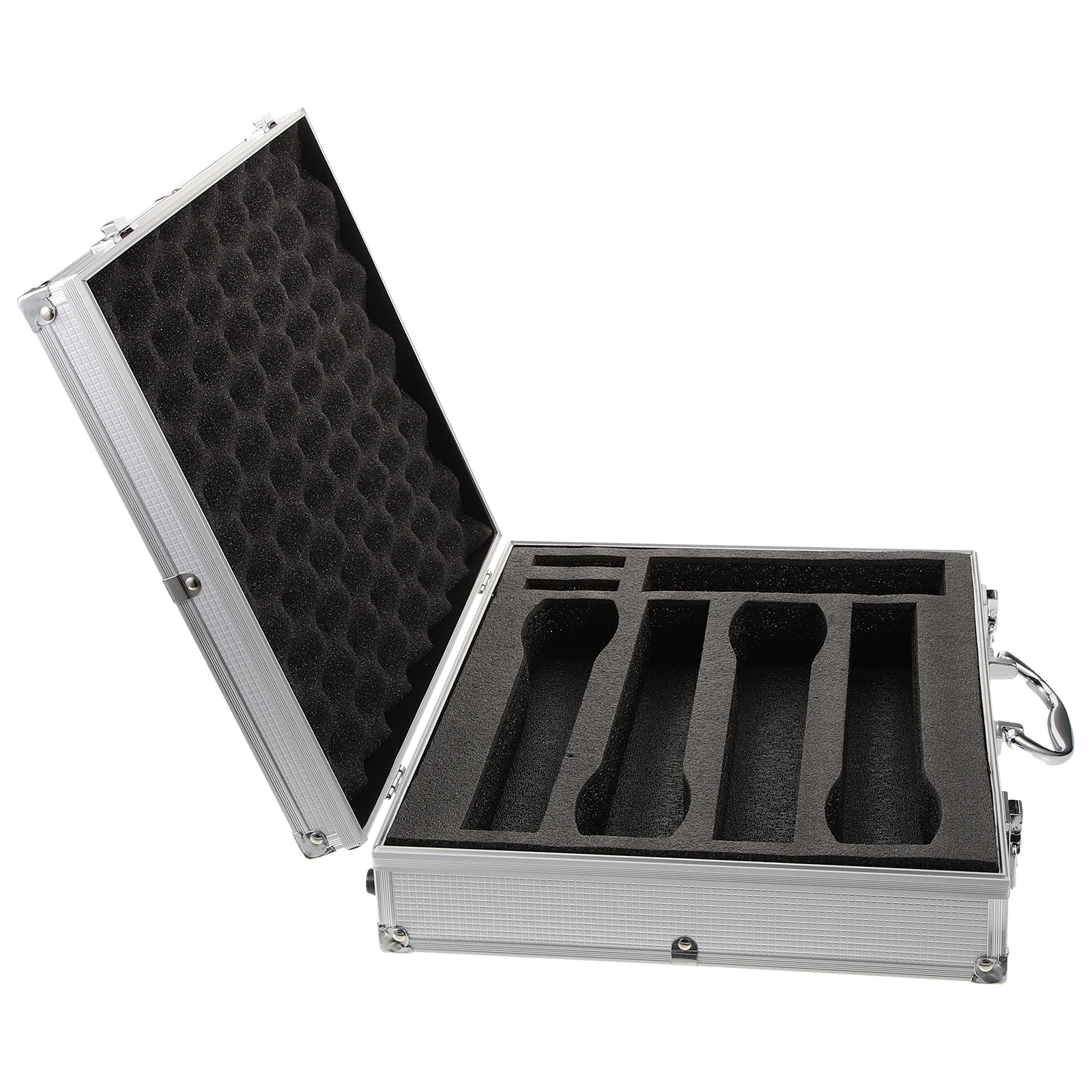 Tool Box Handle Case Studio With Sponge Lining Impact Resistant Instrument Box Singing Microphones Case For Outdoor Microphones