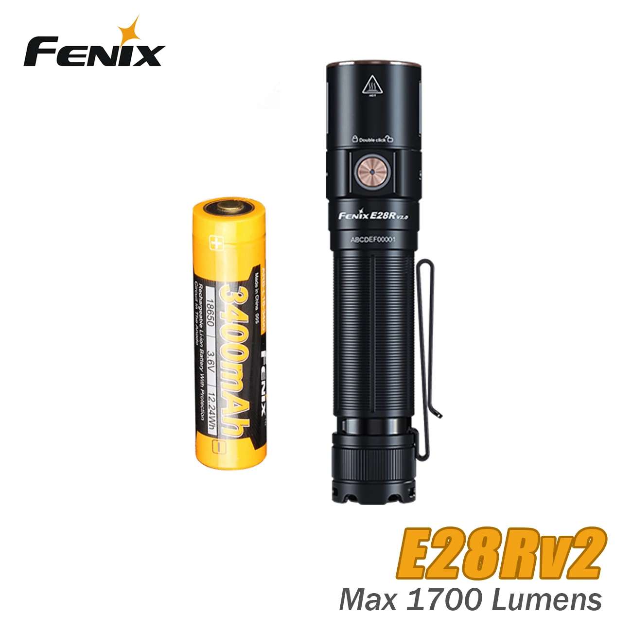 Fenix E28R V2.0 V2 1700 لومن USB-C مصباح يدوي EDC قابل لإعادة الشحن
