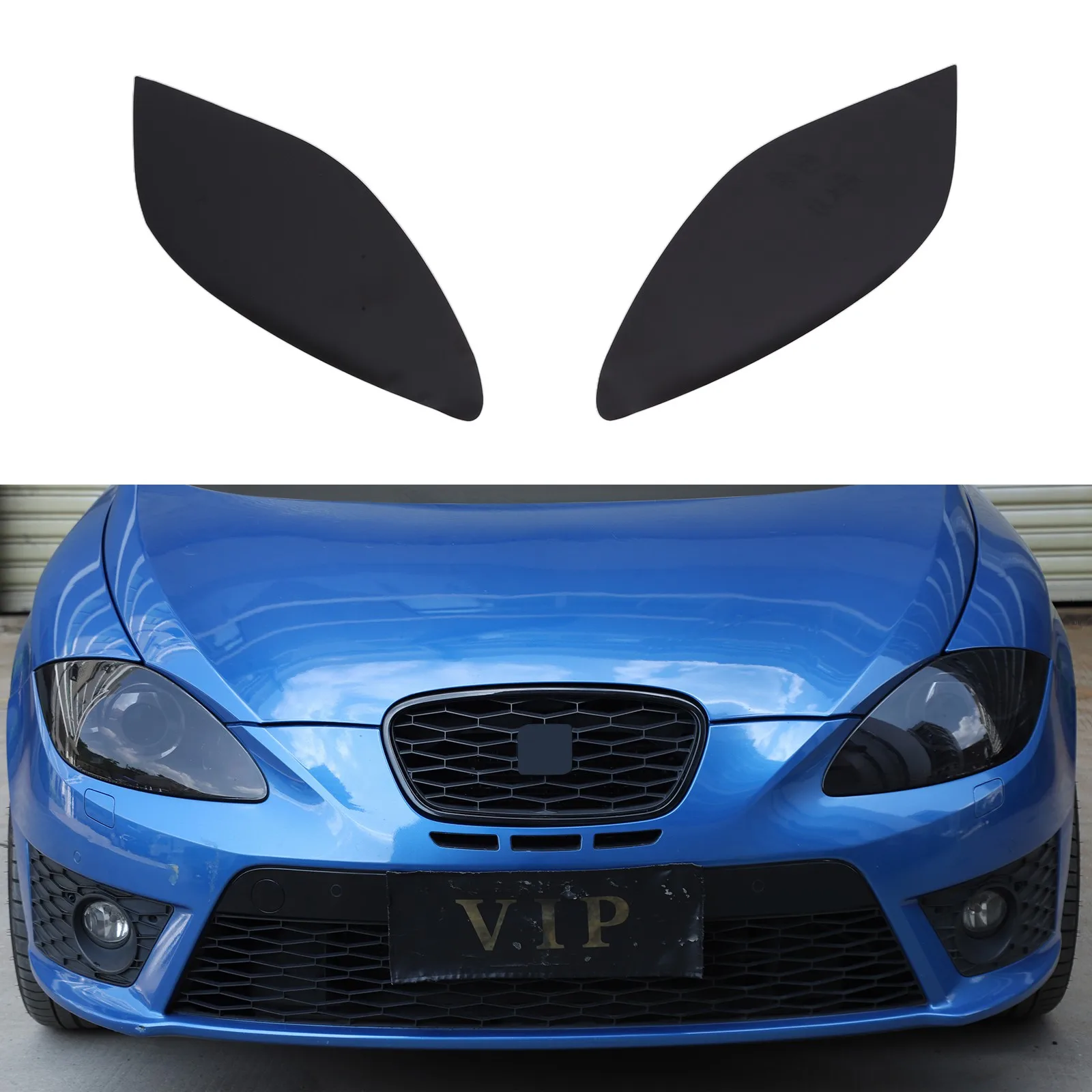 

PVC Precut Black Car Headlight Film Tint Headlamp Sticker For Seat Leon MK2 2008-2012 Protection Lamp Sticker Accessories