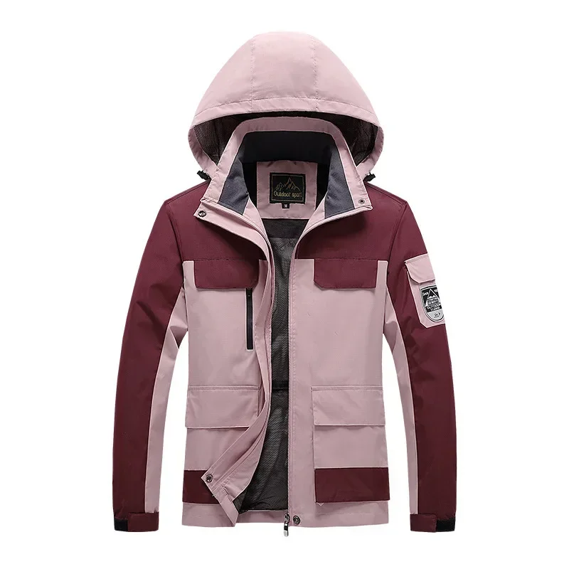 8XL Spring Autumn Jacket Women Men Single Outwear Jackets Hooded Windproof Waterproof Coats Jaqueta Feminina Lovers Parka 5XL