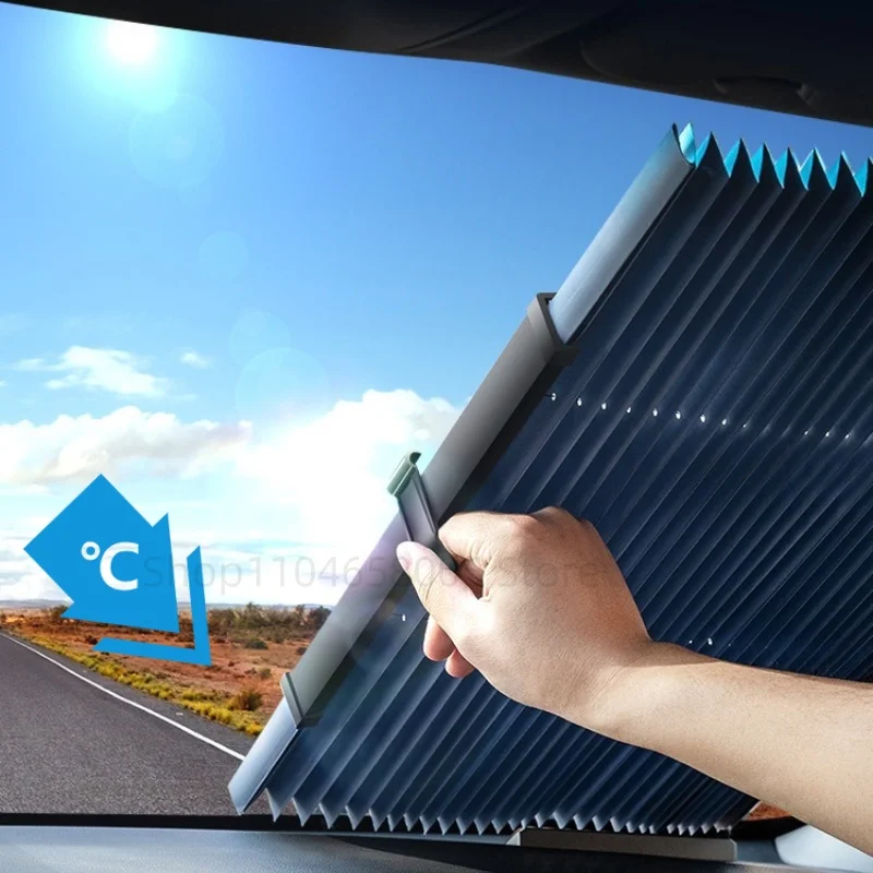 

Автоматическая телескопическая складная солнцезащитная занавеска с присоской, 15-дюймовая автомобильная солнцезащитная изоляционная занавеска, солнцезащитный козырек, блокирующий декор