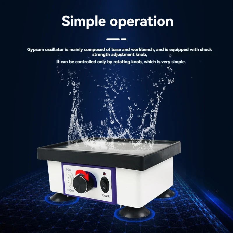 Dental Plaster Vibrator, Small Square Oscillator Shaker, Gypsum Vibrating Machine for Dental Laboratory