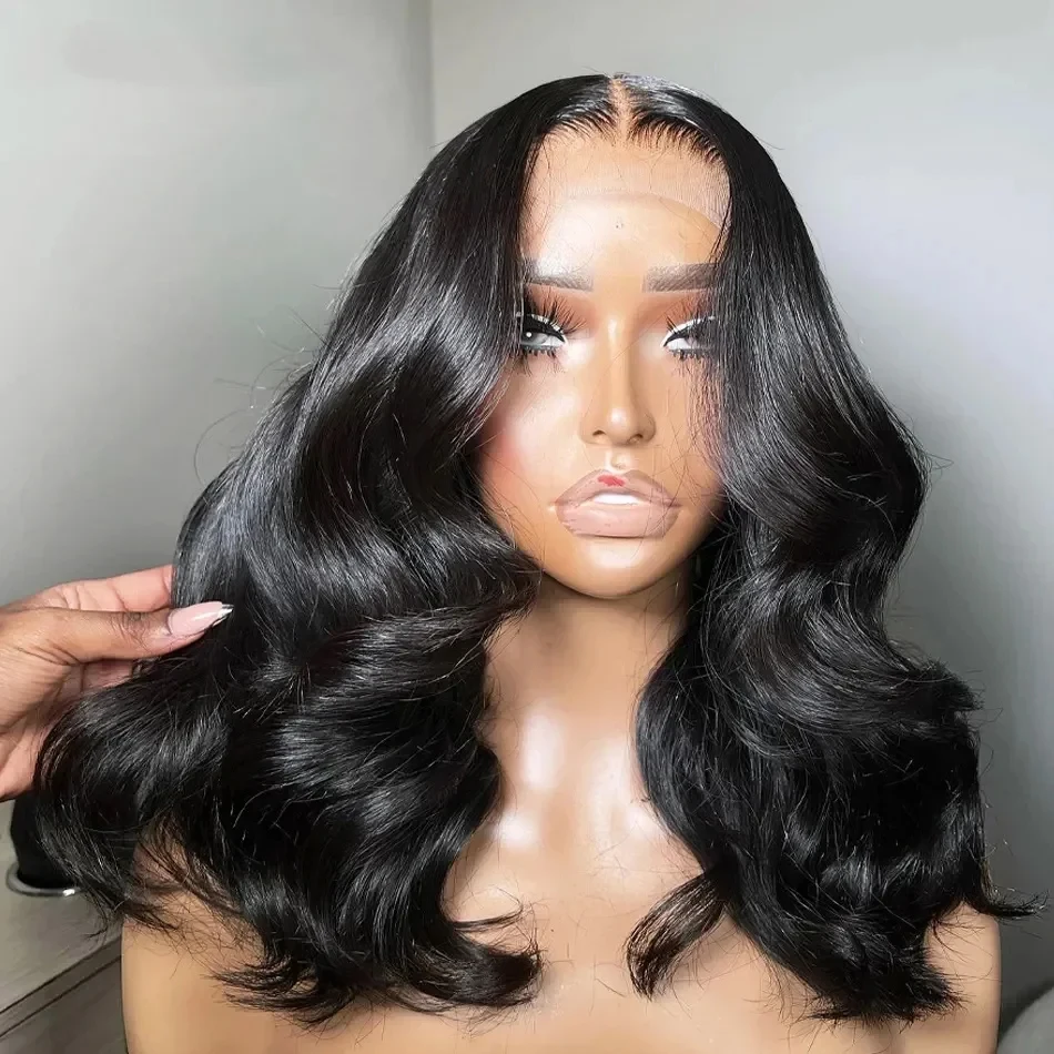 MELODIE 250 Density 13X4 13x6 Short Bob Lace Front Wig 5X5 Glueless Ready to Wear Body Wave Closure Human Hair Wig Brazilian