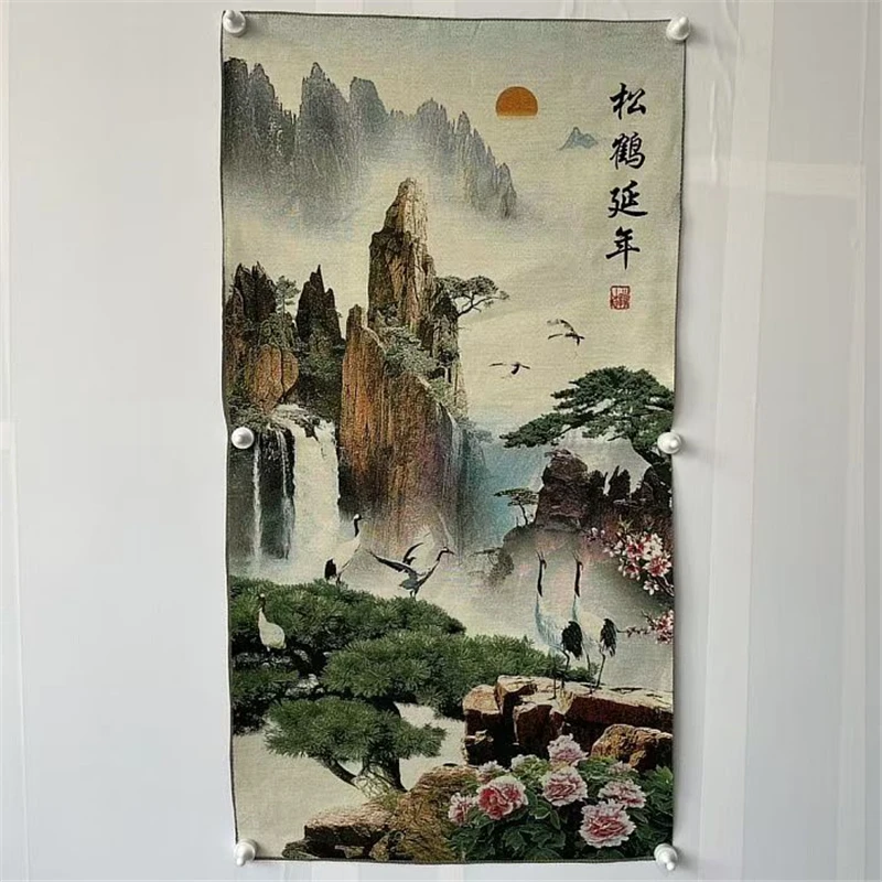 Картина с вышивкой Тханка, картина с вышивкой ткани Синьэ Яннь, домашняя картина фэн-шуй, благоприятная живопись