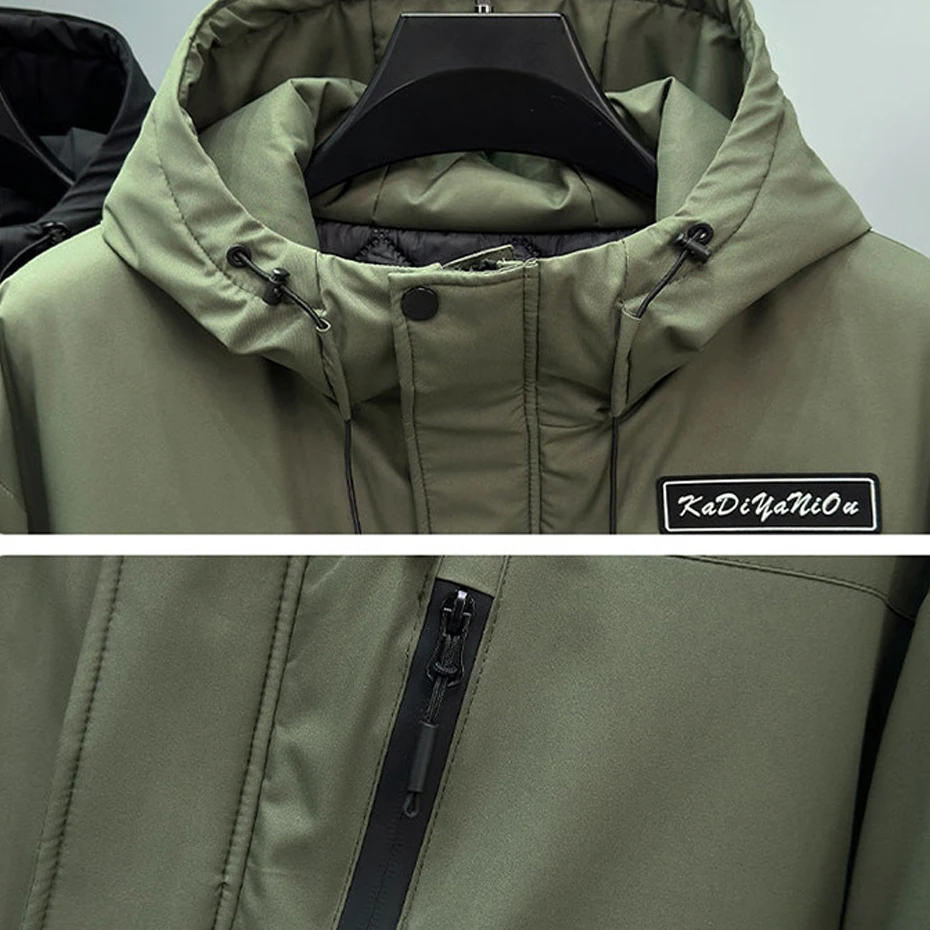 سترة شتوية سميكة للرجال 11XL مقاس كبير سترات عصرية غير رسمية معطف دافئ للرجال ملابس خارجية خارجية مقاس كبير 10XL #4