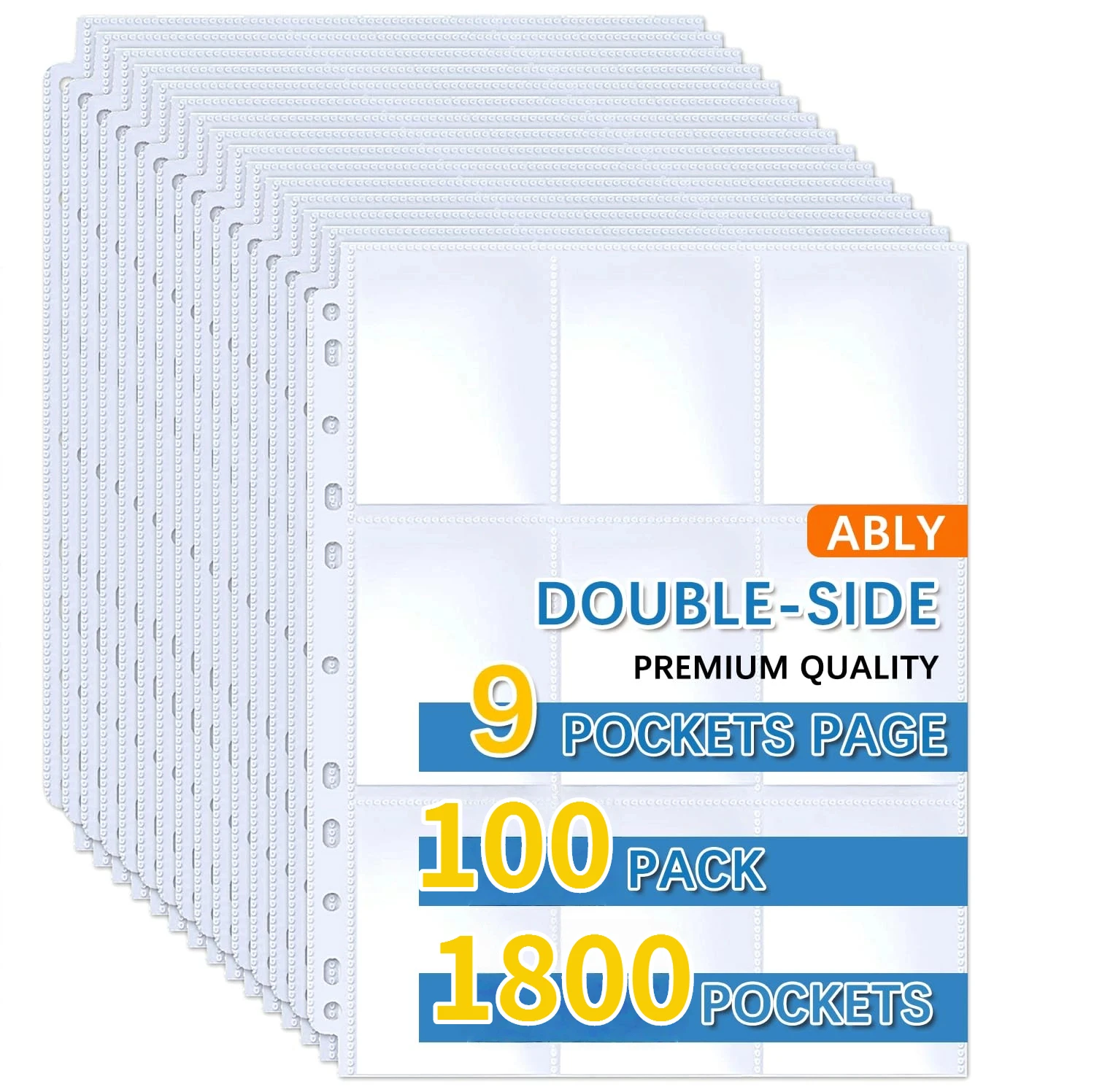 50-250 Pack 9-Pocket Paginabeschermers Kaarthoezen Dubbelzijdige Houder Binder Pagina's Album Geschikt voor YuGiOh MTG Game Sportkaarten