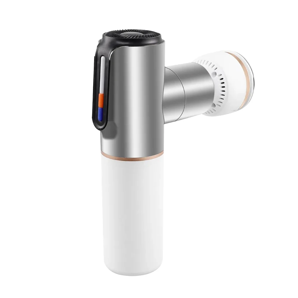 

Professional Deep Tissue Massage Gun Handheld Dual Percussion Muscle Massager 5 Massage Heads Timing Control 2400mAh Battery For