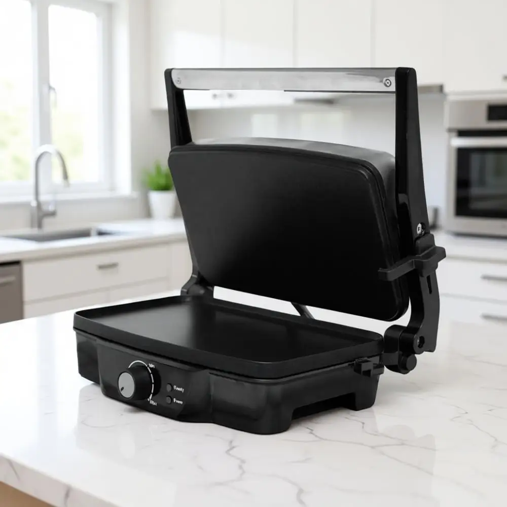 

Panini Press Electric with Adjustable Temperature Settings and Nonstick Plates, 1200W