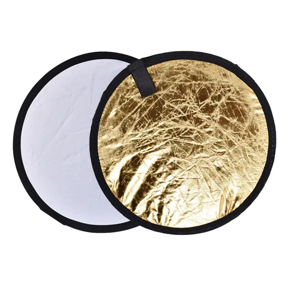 Portable 30CM Round Reflector Gold Silver Two-in-one Reflector Mini Live Lighting Photography Light Board Supplement Light Board