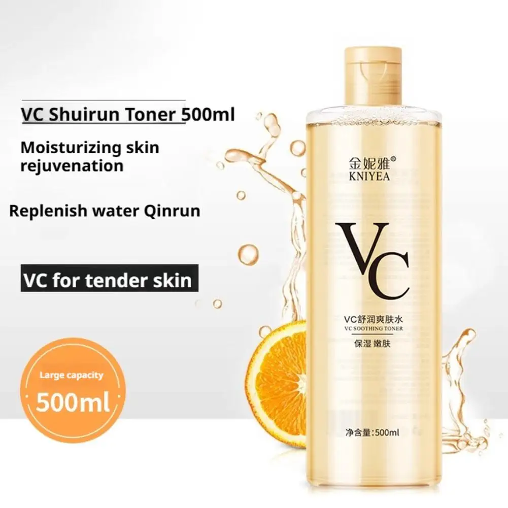 500ml Vitamin C Toner Hydrating Softening Moisturizing Balance Makeup Care Pre-makeup & Water Tool Face Oil Refreshing Loti A3Z9
