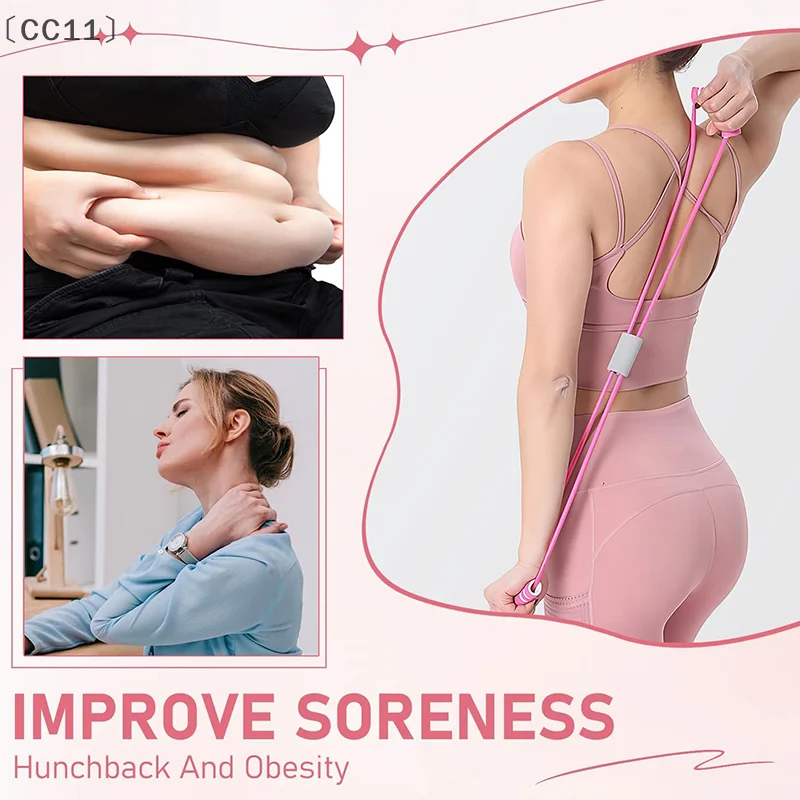 [CC11] حزام مقاومة سالوديا بمقابض، حزام مقاومة على شكل ذراع 8، حبل سحب للياقة البدنية في صالة الألعاب الرياضية واليوجا 8 كلمات مرن