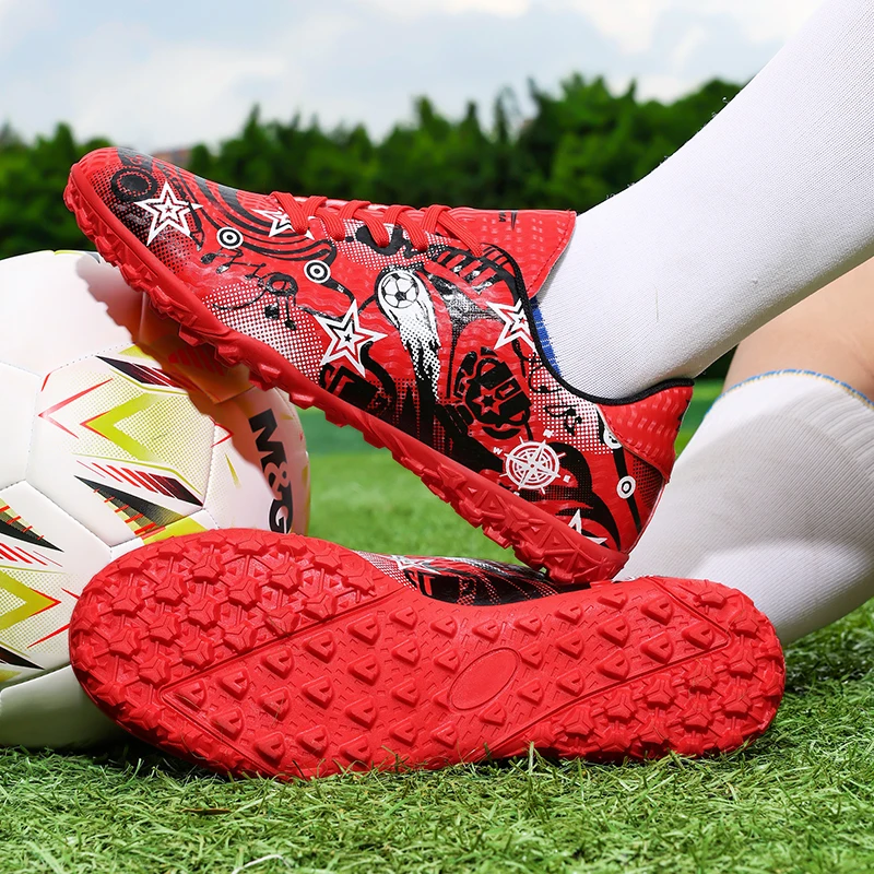

Football Shoes Kid's Professional Soccer Cleats Teenager's Non-Slip Outdoor Grass Training Sneakers Wholesale Footwear 2025 New