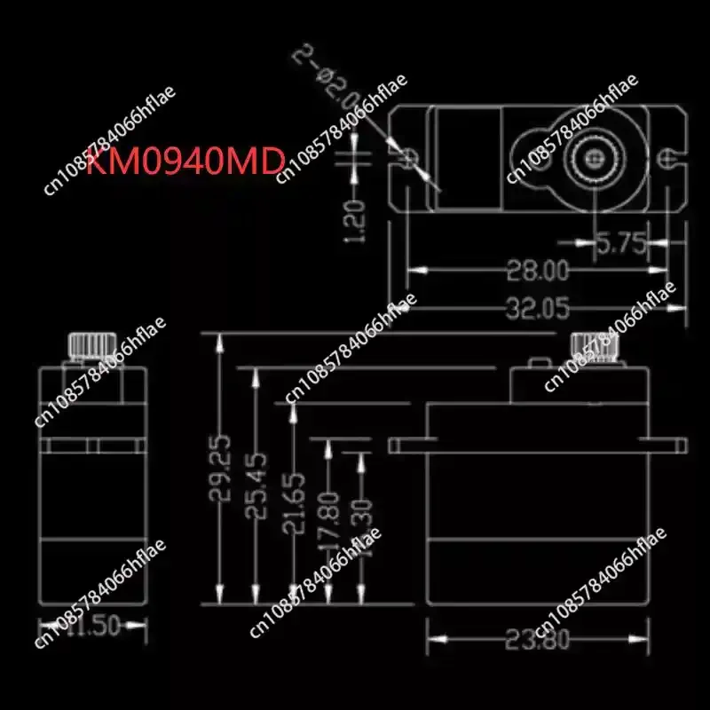 4.6Kg Torque High Speed Digital Servo, KM0940MD Metal Tooth 9g 13g RC Steering Gear