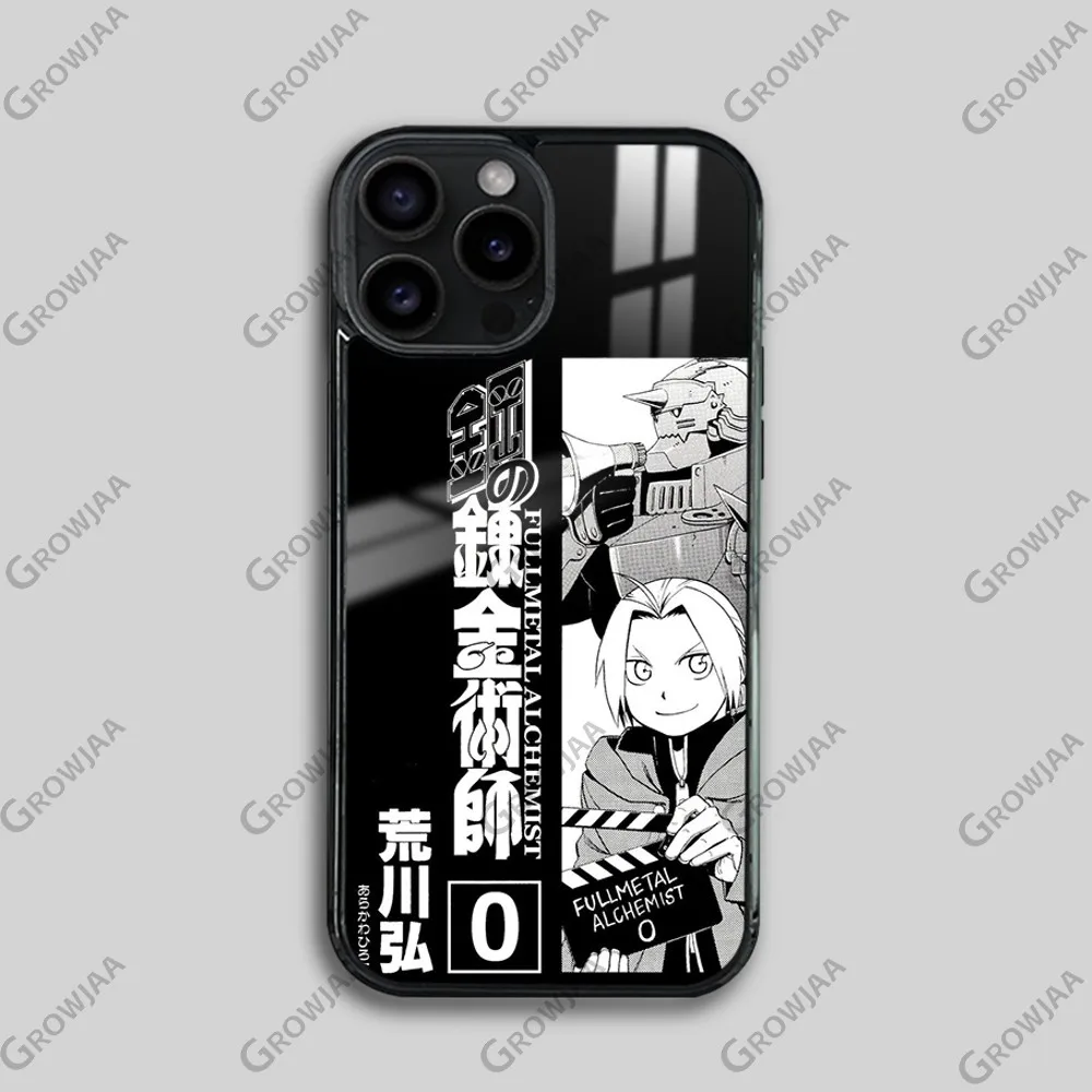 Anime F-Fullmetal-A-Alchemist Phone Case For iPhone 16 15 14 13 12 11 Pro Max Plus Mini Magsafe Mirror Wireless Magnetic Cover