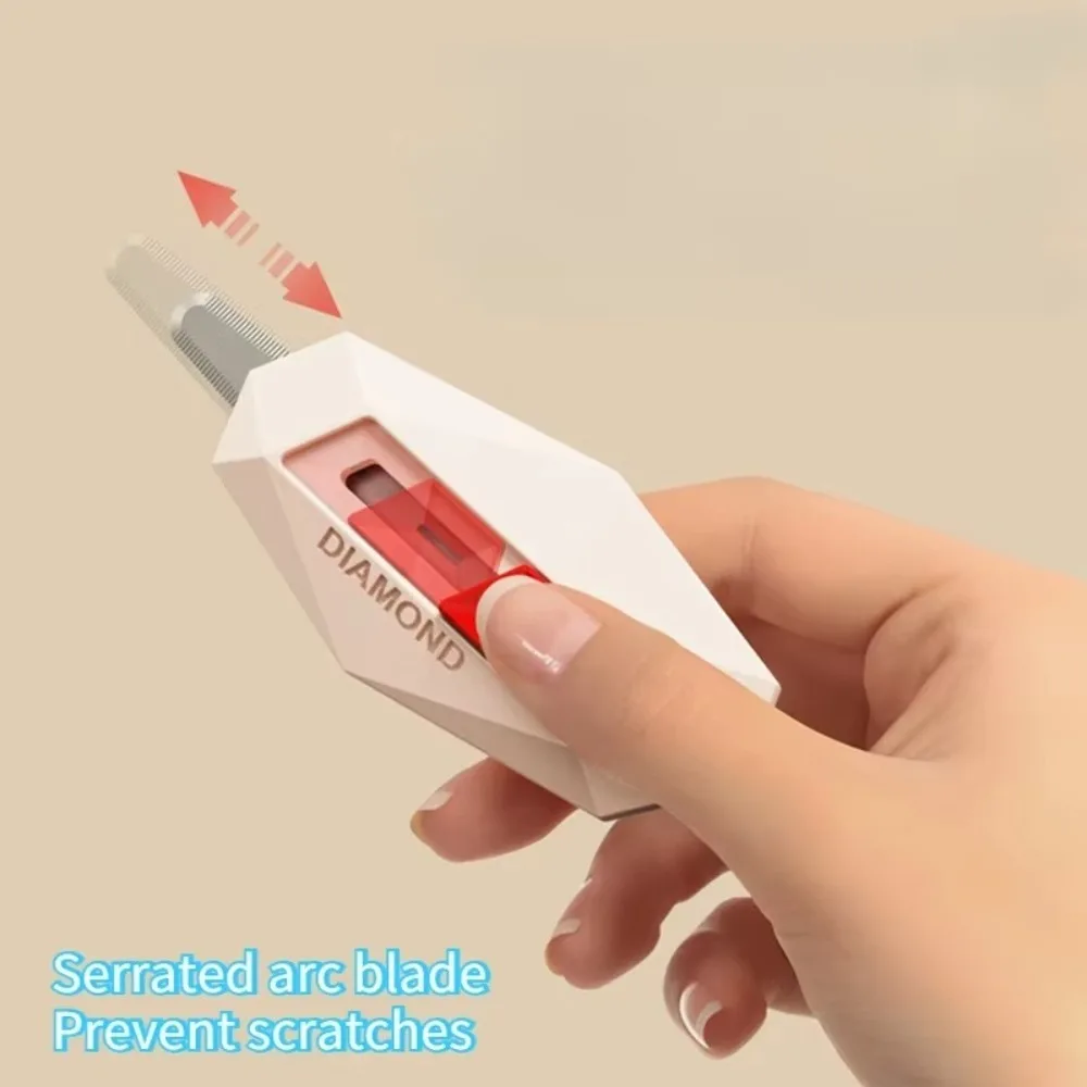 มีดคัตเตอร์ดีไซน์ใหม่ แบบแม่เหล็ก ปลอดภัย ตัดกล่องได้ ใบมีดสแตนเลส หัวกลม