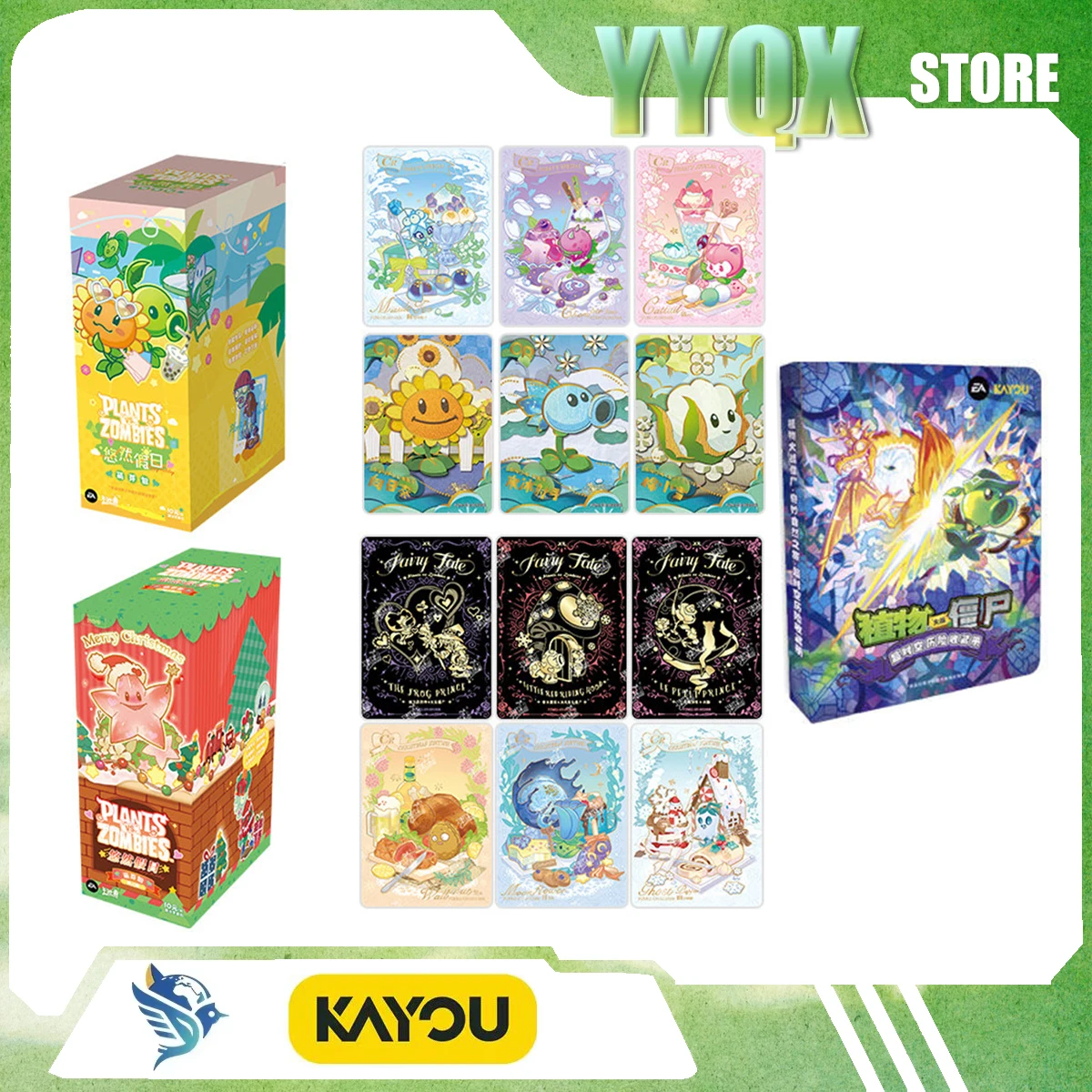 KAYOU 2026 New ‌Plants vs. Zombies Collection Card Periphery Toy Cute Surprise Game Gift Movie Animation Ornament Like Rare